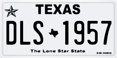 TX license plate DLS1957