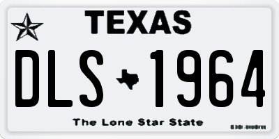 TX license plate DLS1964