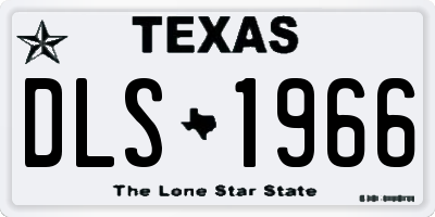 TX license plate DLS1966