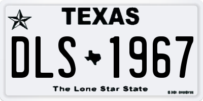 TX license plate DLS1967
