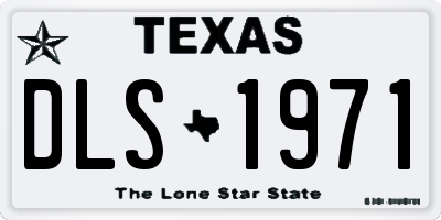 TX license plate DLS1971