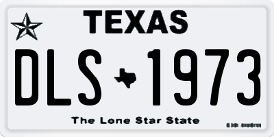 TX license plate DLS1973