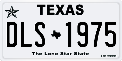 TX license plate DLS1975