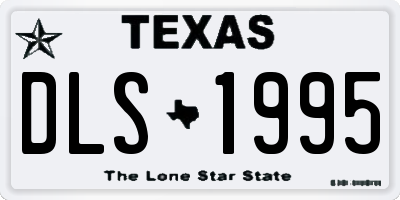 TX license plate DLS1995