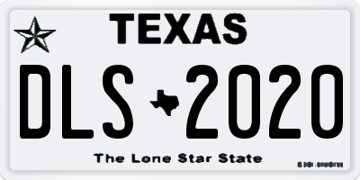 TX license plate DLS2020