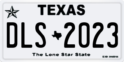 TX license plate DLS2023