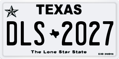 TX license plate DLS2027