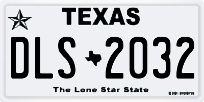 TX license plate DLS2032