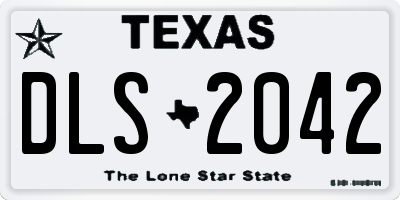 TX license plate DLS2042