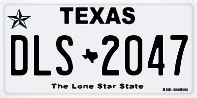 TX license plate DLS2047