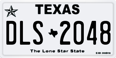 TX license plate DLS2048