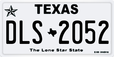 TX license plate DLS2052