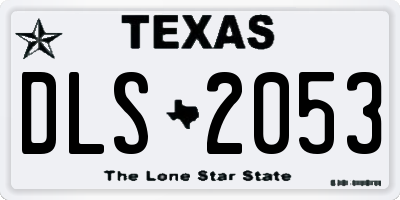 TX license plate DLS2053