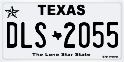 TX license plate DLS2055