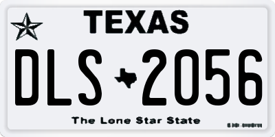 TX license plate DLS2056