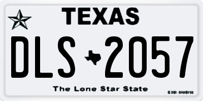 TX license plate DLS2057