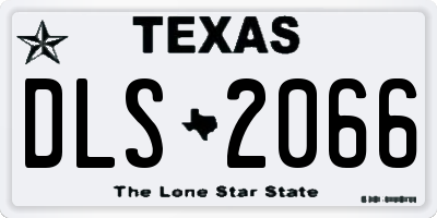 TX license plate DLS2066