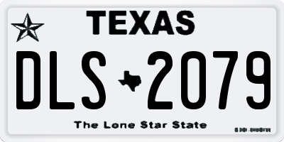 TX license plate DLS2079