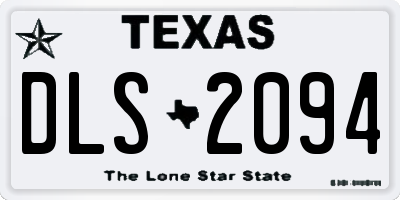 TX license plate DLS2094