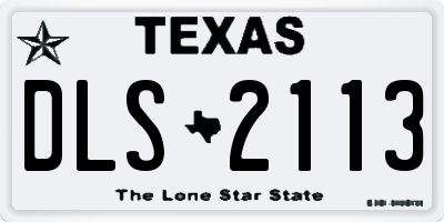TX license plate DLS2113