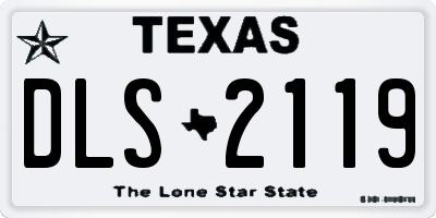 TX license plate DLS2119