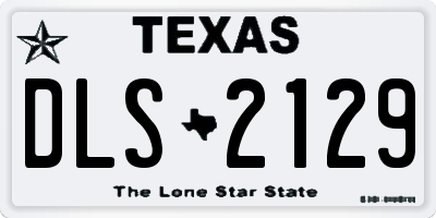 TX license plate DLS2129
