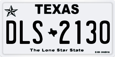 TX license plate DLS2130