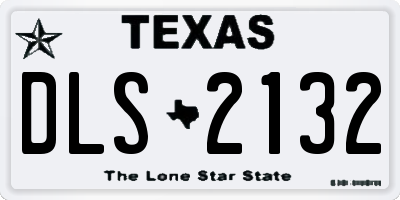TX license plate DLS2132