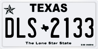 TX license plate DLS2133