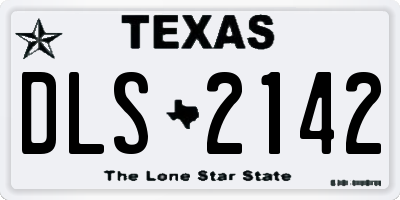 TX license plate DLS2142