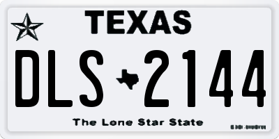 TX license plate DLS2144