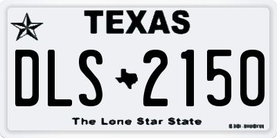 TX license plate DLS2150