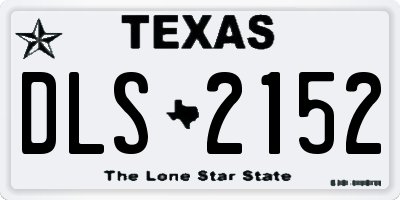 TX license plate DLS2152