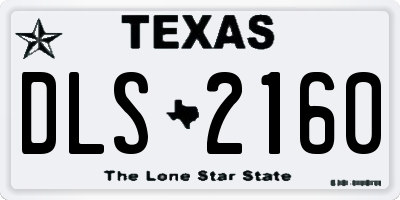 TX license plate DLS2160