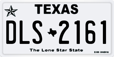 TX license plate DLS2161