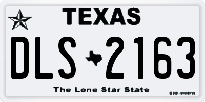 TX license plate DLS2163