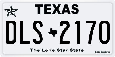TX license plate DLS2170