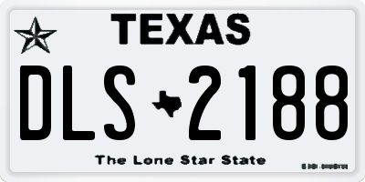 TX license plate DLS2188