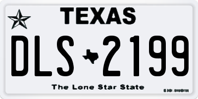 TX license plate DLS2199