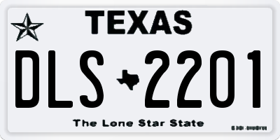 TX license plate DLS2201