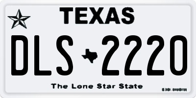 TX license plate DLS2220