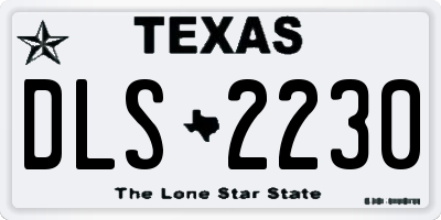 TX license plate DLS2230