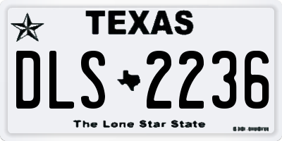 TX license plate DLS2236