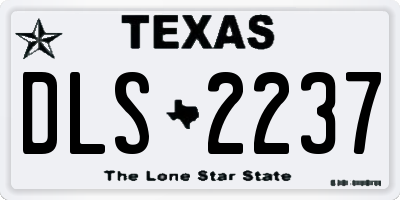 TX license plate DLS2237