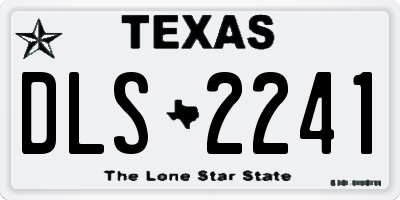 TX license plate DLS2241