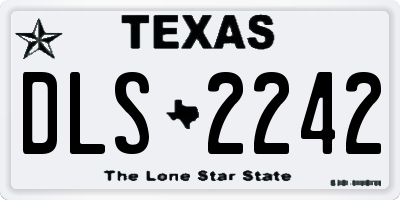 TX license plate DLS2242