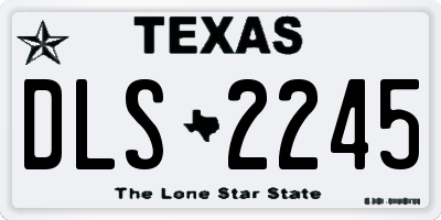 TX license plate DLS2245