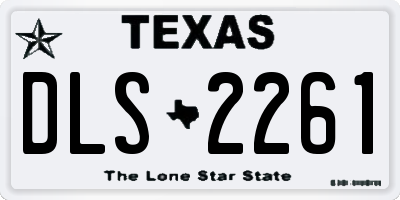 TX license plate DLS2261