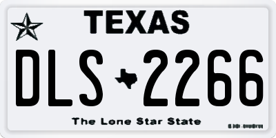 TX license plate DLS2266