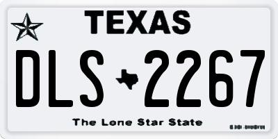 TX license plate DLS2267